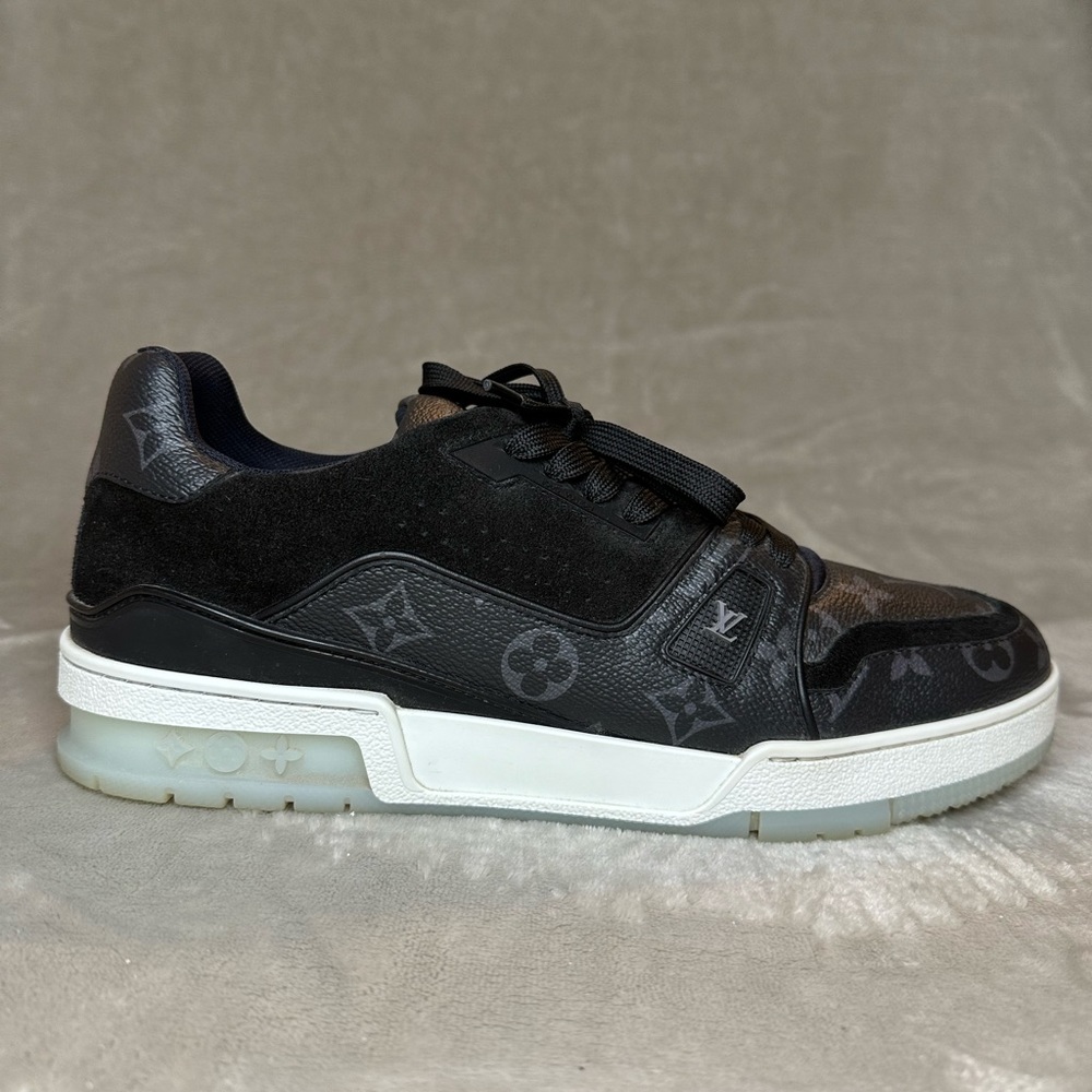 Louis Vuitton Black & Gray Sneaker Trainers - Picture 2 of 11